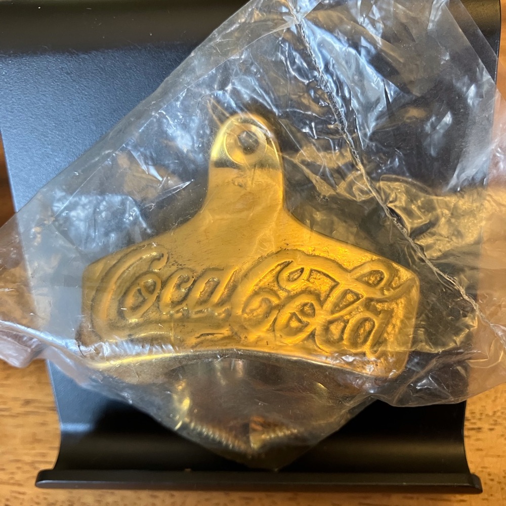 Coca-Cola Brass Wall Mount Opener